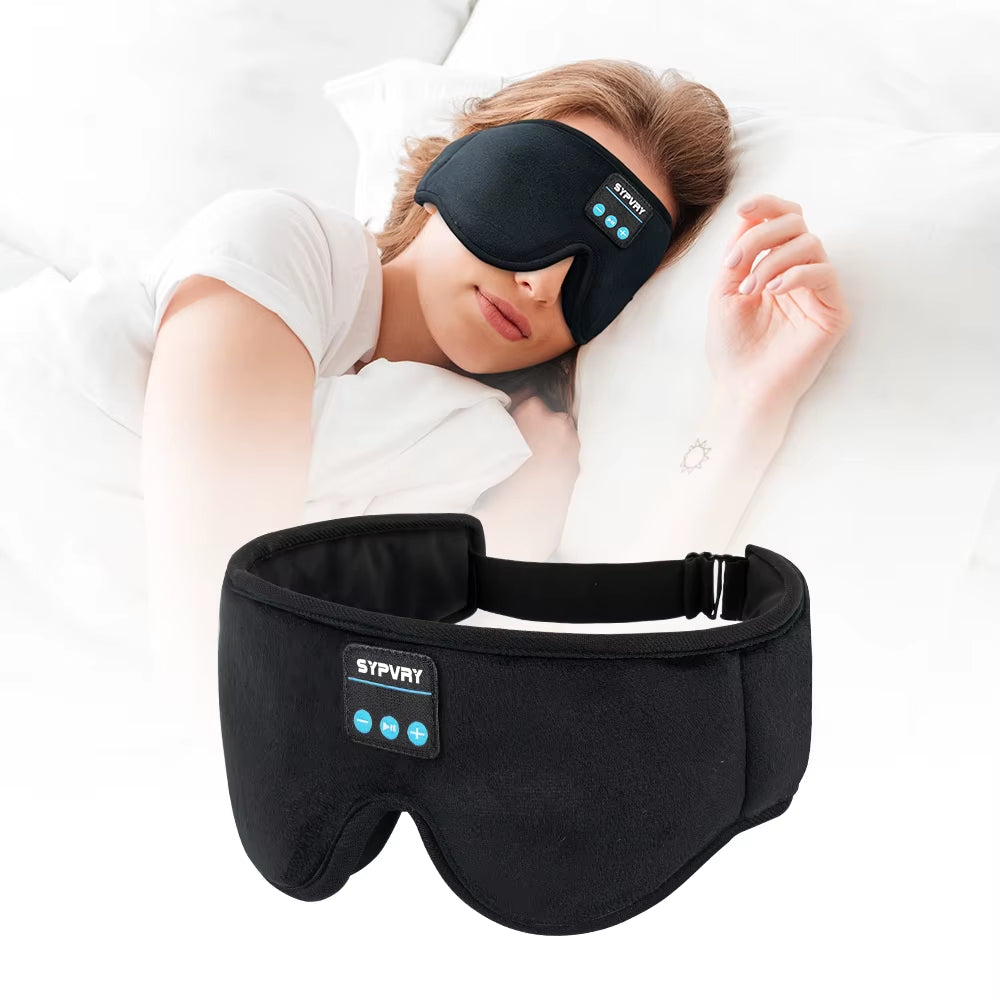 DreamTune 3D: Bluetooth Sleep Mask with Wireless Headset & Adjustable Eye Cover