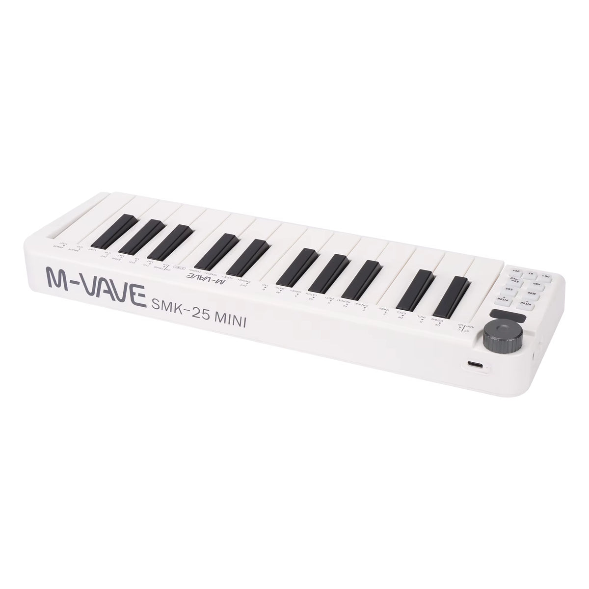 Smk-25Mini MIDI Keyboard Rechargeable 25-Key MIDI Control Keyboard Instrument Mini Portable USB Keyboard MIDI Controller