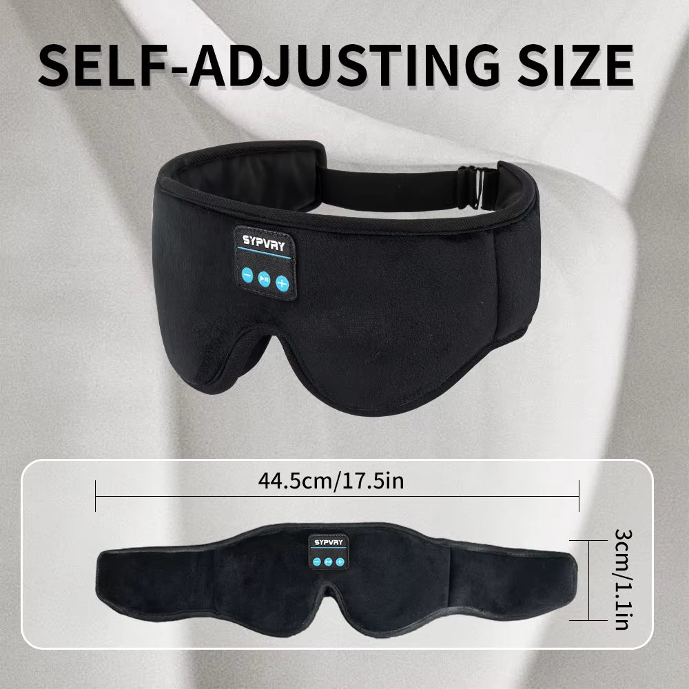 DreamTune 3D: Bluetooth Sleep Mask with Wireless Headset & Adjustable Eye Cover